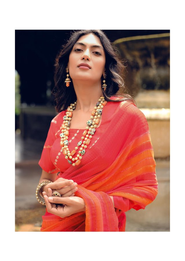 Kashvi Ananya Printed Georgette Fancy Ethnic Wear Saree Collection